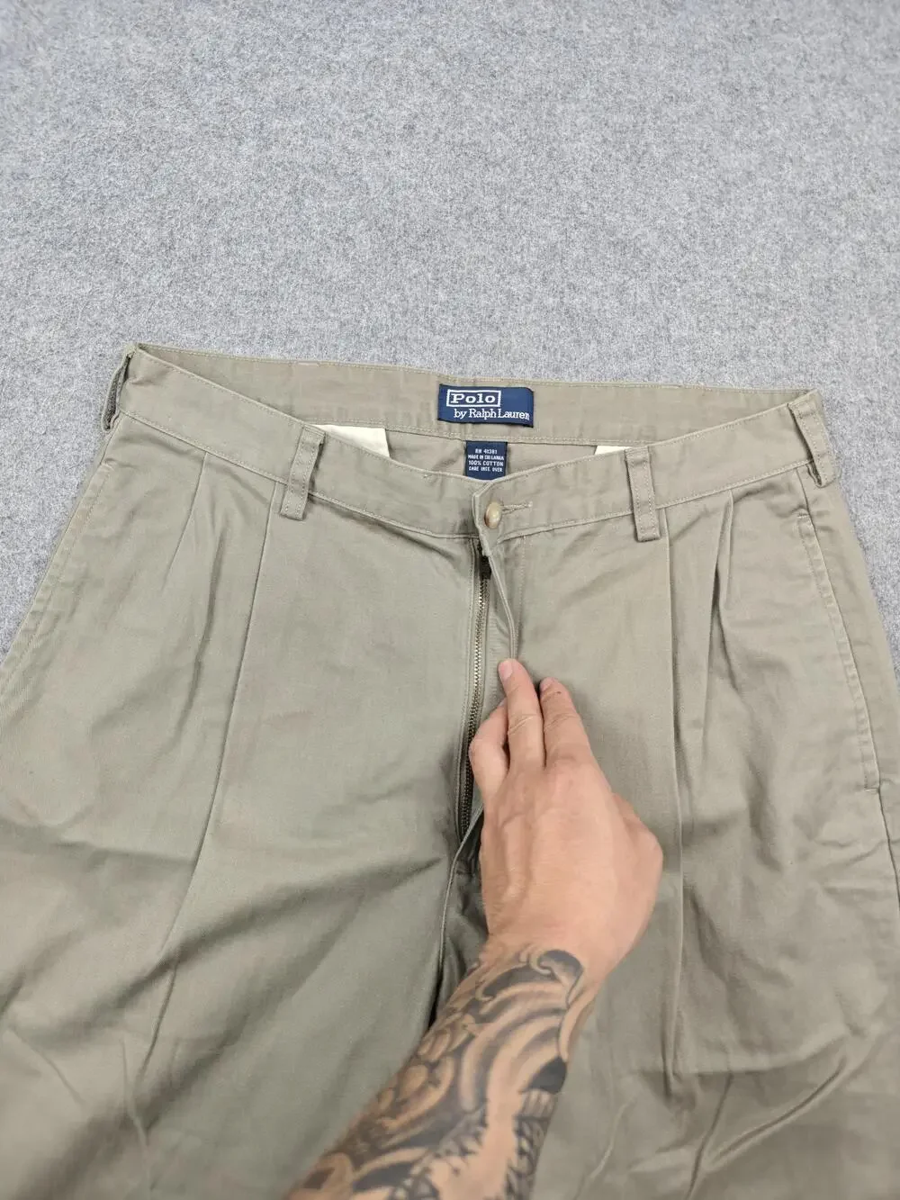 Polo Ralph Lauren Pants Mens 34x34 Beige The Hammond Pant Pleated Classic Fit